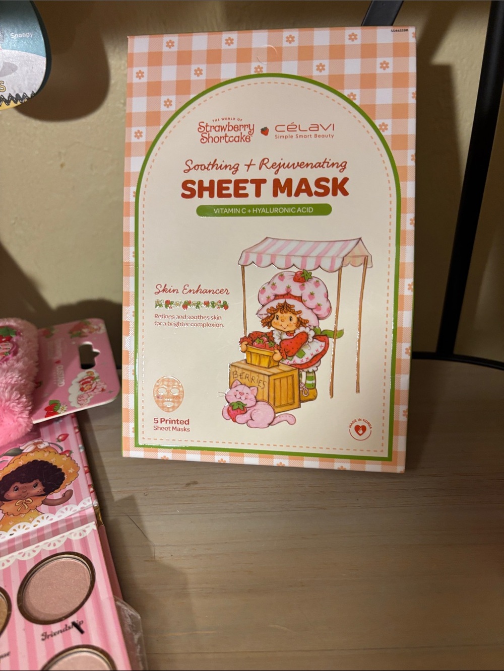Strawberry Shortcake Celavi Rejuvenating Sheet Masks